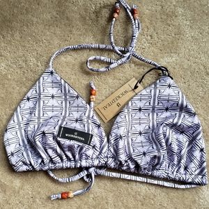 NWT WICKEDTEAL 13 drawstring bikini top sz xl